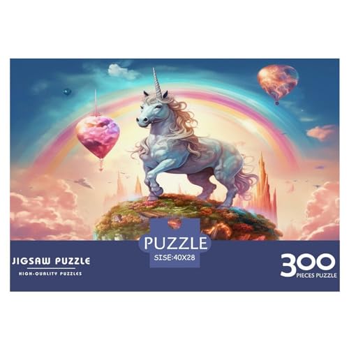 300-teiliges Puzzle mit farbigen Luftballons für Erwachsene, Einhorn_fliegendes Puzzle, Holzpuzzle für Erwachsene, Familienunterhaltungsspielzeug, 300 Stück (40 x 28 cm) von AAHARYA