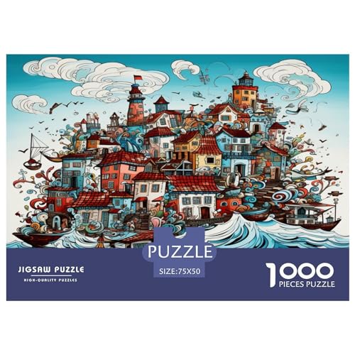 Doodle_Style Puzzles 1000 Teile für Erwachsene, intellektuelles Spiel, Spielzeug für Erwachsene und Kinder, 1000 Teile (75 x 50 cm) von AAHARYA