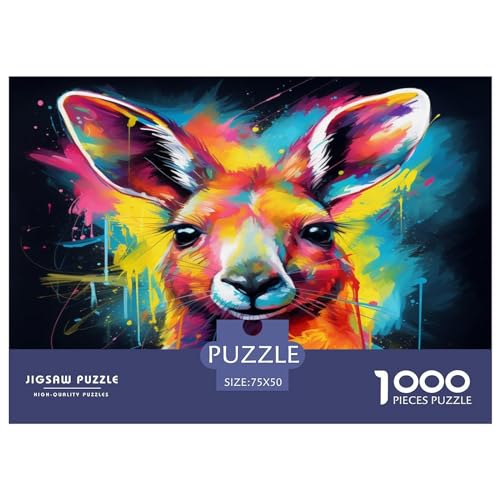 Farbskizzen-Puzzle 1000 Teile für Erwachsene Känguru-Puzzle 1000 Teile für Erwachsene 1000 Teile (75 x 50 cm) von AAHARYA