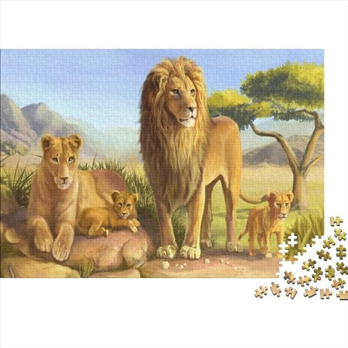 Löwe-Puzzle, 1000 Teile, für Erwachsene, Puzzle für Erwachsene, 1000 Teile, Tierthema, Lernspiele, 1000 Teile (75 x 50 cm) von AAHARYA