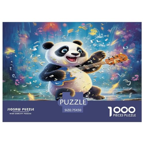 Panda-Puzzle, 1000 Teile, für Erwachsene, Puzzle für Erwachsene, 1000 Teile, Gesangspuzzle, Lernspiele, 1000 Teile (75 x 50 cm) von AAHARYA