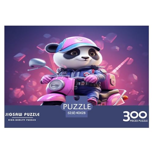 Pink_Scooter Puzzle für Erwachsene, 300 Teile, Cartoon-Panda-Puzzles für Teenager, Kinder, kreative Puzzles, Familie, herausfordernde Spiele, Spielzeug, Geschenke, 300 Stück (40 x 28 cm) von AAHARYA
