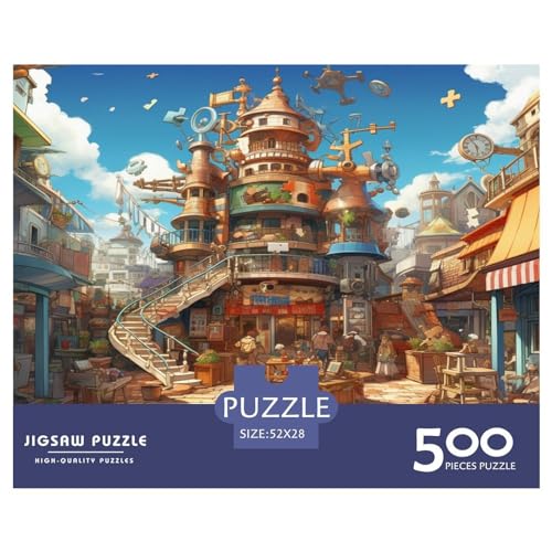 Places_of_Interest Puzzles, 500 Teile, Puzzle, kreativ, rechteckig, großes Familienpuzzlespiel, Kunstwerk für Erwachsene, Teenager, 500 Teile (52 x 38 cm) von AAHARYA