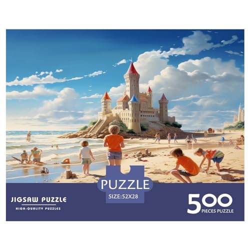 Puzzle, rechteckig, 500 Teile für Erwachsene und Kinder, 500 Teile (52 x 38 cm) von AAHARYA