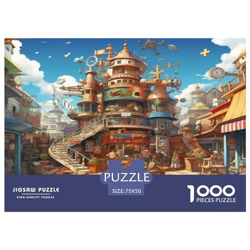 Puzzle für Erwachsene, 1000 Teile, interessante Orte, kreatives rechteckiges Zitadellen-Puzzle, Dekomprimierungsspiel, 1000 Teile (75 x 50 cm) von AAHARYA