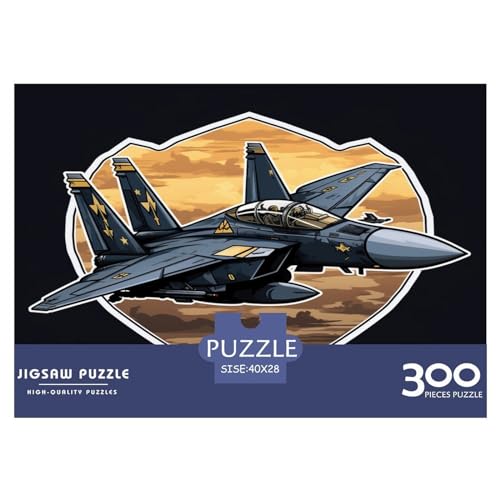 Puzzles mit Aufklebern für Erwachsene, 300 Teile, Fighter_Jet-Puzzles für Erwachsene, herausforderndes Spiel, Denksportaufgaben, 300 Teile (40 x 28 cm) von AAHARYA