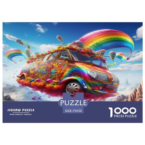 Regenbogen-Puzzles für Erwachsene, 1000 Teile, Spielzeug für Kinder, Familienspiele, Weihnachtsgeschenke, Geburtstag, Lernpuzzle für Jungen und Mädchen, 1000 Teile (75 x 50 cm) von AAHARYA