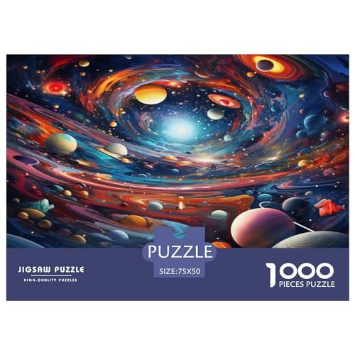 Universe_Galaxies 1000-teiliges Puzzle für Erwachsene – Puzzles für Teenager – Geschenke – Planeten-Webpuzzles aus Holz – Entspannungspuzzlespiele – Denksport-Puzzle 1000 Teile (75 x 50 cm) von AAHARYA