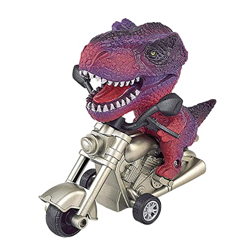 AALLYN Auto zurückziehen,Dinosaurier Reiten Motorrad Spielzeug - Tyrannosaurus Rex oder Triceratops Reibungsbetriebenes Motorradspiel Geschenke für Kinder Modell lustig von AALLYN