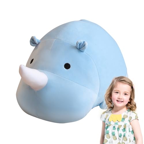 AALLYN Gefülltes Nashorn, Nashorn-Kuscheltier - Plüschtier Cartoon Stoffpuppe - Plüsch 40 cm Dekokissen für Kinder Erwachsene für Betten Wohnzimmer Stühle Schlafzimmer AALLYN Gefülltes Nashorn, Nashorn-Kuscheltier - Plüschtier Cartoon Stoffpuppe - Plüsch 40 cm Dekokissen für Kinder Erwachsene für Betten Wohnzimmer Stühle Schlafzimmer von AALLYN