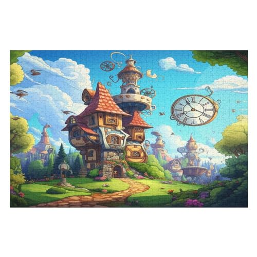 1000 Teile Puzzle Für Erwachsene, Wunderland -Puzzles, Kinder Holz-Puzzle, Kreatives Puzzle, Geschenk Für Freunde Und Familie （75×50cm） von AAPZY