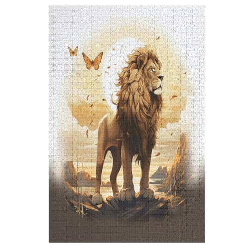1000 Teile Puzzle Für Jugendliche,Animal Löwe Puzzles,Erwachsenenpuzzle,Holzpuzzles,Dekompressionsspiel,Spielzeugpuzzles （78×53cm） von AAPZY