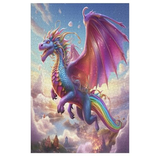 1000 Teile Puzzle Für Jugendliche,Drache Puzzles,Erwachsenenpuzzle,Holzpuzzles,Dekompressionsspiel,Spielzeugpuzzles （78×53cm） von AAPZY