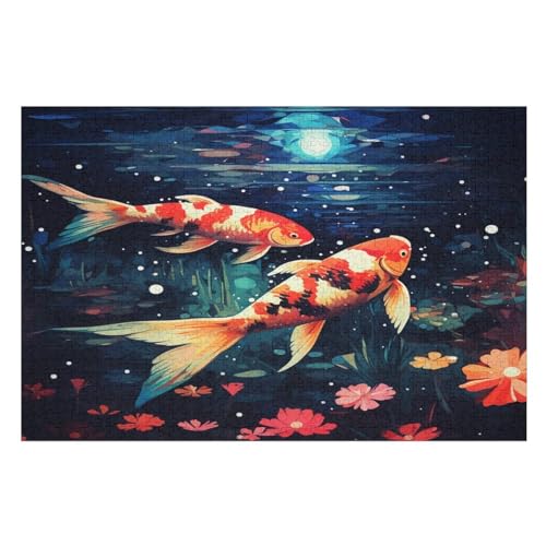 1000 Teile Puzzle Für Jugendliche,Fisch Puzzles,Erwachsenenpuzzle,Holzpuzzles,Dekompressionsspiel,Spielzeugpuzzles （75×50cm） von AAPZY
