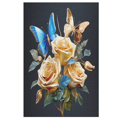 1000 Teile Puzzle Für Jugendliche,Rose Puzzles,Erwachsenenpuzzle,Holzpuzzles,Dekompressionsspiel,Spielzeugpuzzles （78×53cm） von AAPZY