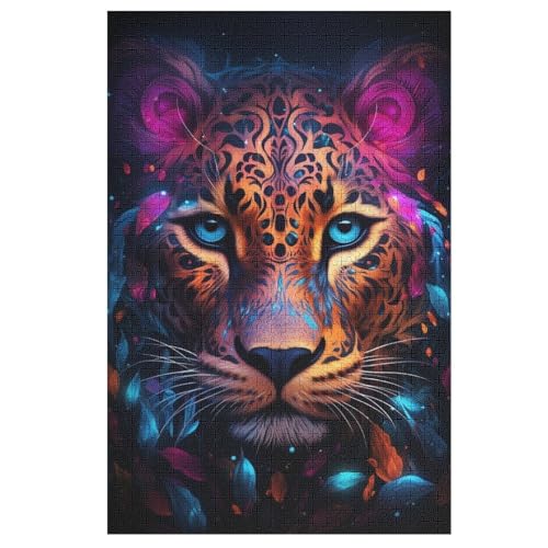 1000 Teile Puzzle Für Jungen Und Mädchen, Standard-Puzzles, Leopard -Puzzles, Familienspiele, （78×53cm） von AAPZY