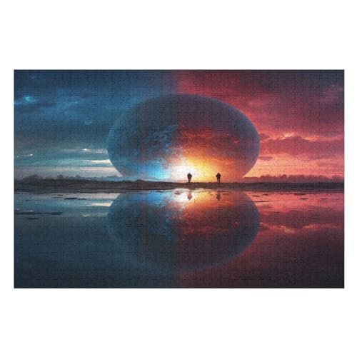 1000 Teile Puzzles Für Erwachsene, Fantasy-Landschaft Puzzle, Holzpuzzle - Familienpuzzle Verringerter Druck Schwieriges Puzzle Unmögliche Puzzle Für Erwachsene 12+ Kinder （75×50cm） von AAPZY