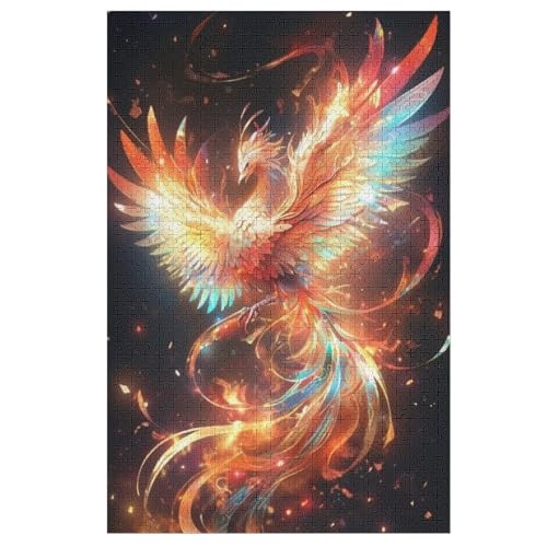 1000 Teile Puzzles Für Erwachsene, Phönix Puzzle, Holzpuzzle - Familienpuzzle Verringerter Druck Schwieriges Puzzle Unmögliche Puzzle Für Erwachsene 12+ Kinder 78×53cm von AAPZY