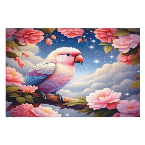 1000-teiliges Puzzle Für Erwachsene, Animal Papagei -Puzzle, Dekompressionsspiel, Spielzeugpuzzles, Geburtstagsgeschenke （75×50cm） von AAPZY