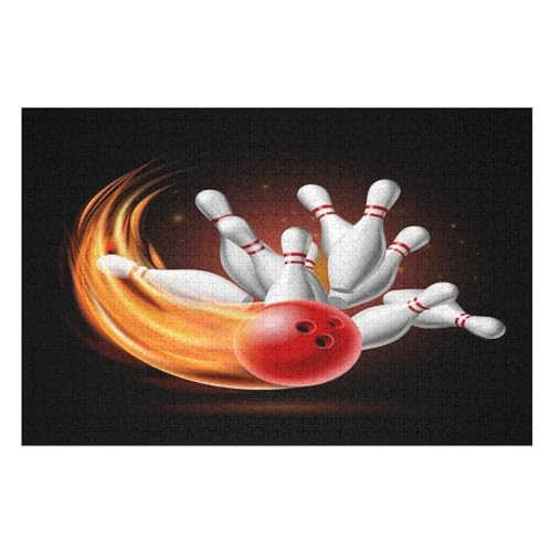 1000-teiliges Puzzle Für Erwachsene, Bowling -Puzzle, Dekompressionsspiel, Spielzeugpuzzles, Geburtstagsgeschenke （75×50cm） von AAPZY