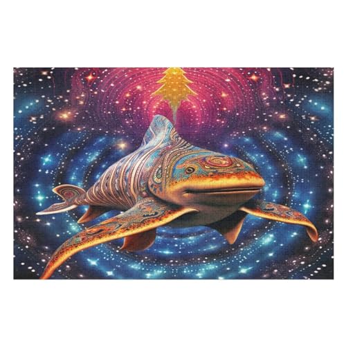 1000-teiliges Puzzle Für Erwachsene, Whale Hai -Puzzle, Dekompressionsspiel, Spielzeugpuzzles, Geburtstagsgeschenke （75×50cm） von AAPZY