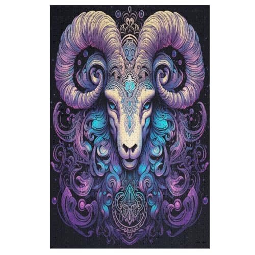 1000-teiliges Puzzle Für Erwachsene, Ziege -Puzzle, Dekompressionsspiel, Spielzeugpuzzles, Geburtstagsgeschenke （78×53cm） von AAPZY