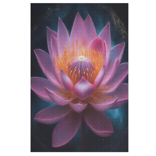 1000-teiliges Puzzles, Lotus -Puzzle Für Erwachsene Kinder,Holzbrettpuzzle,Erwachsenenpuzzles,Geschenke （78×53cm） von AAPZY