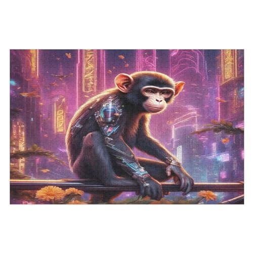 AFFE Holzpuzzle 1000 Stück Puzzles Für Erwachsene Teenager Stress Abbauen Familien-Puzzlespiel Poster 1000-teiliges Puzzle Kinder Lernspiel Spielzeug Geschenk （75×50cm） von AAPZY