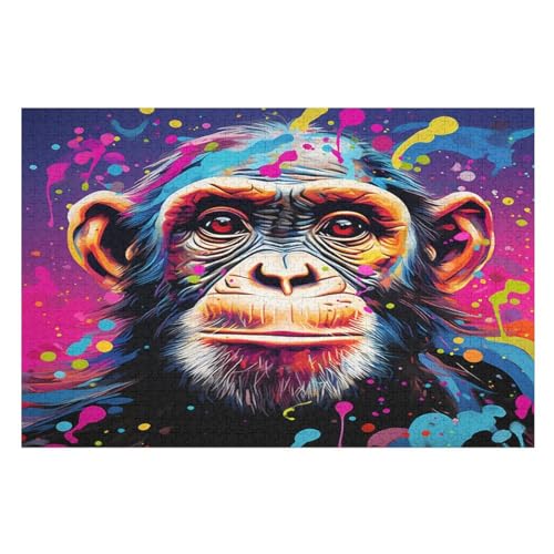 AFFE Holzpuzzle 1000 Teile Klassische Puzzles Erwachsene Kinder Puzzle DIY Kit Holzspielzeug Einzigartiges Geschenk Moderne Wohnkultur （75×50cm） von AAPZY