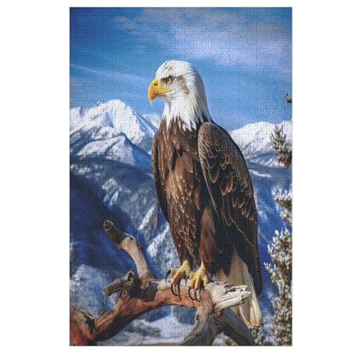 Adler 1000 Teile Premium-Puzzles Für Erwachsene Kinder- Holzpuzzles Spaß Und Lernspiele - Perfekte Puzzle-Geschenke （78×53cm） von AAPZY