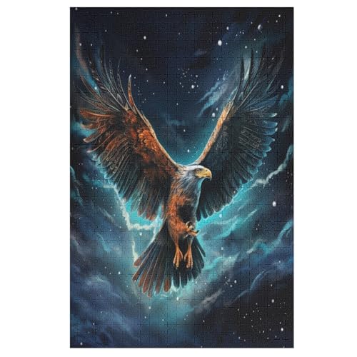 Adler Holzpuzzle 1000 Teile Klassische Puzzles Erwachsene Kinder Puzzle DIY Kit Holzspielzeug Einzigartiges Geschenk Moderne Wohnkultur （78×53cm） von AAPZY