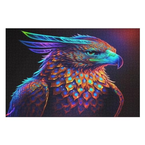 Adler – Puzzle 1000 Teile, Holzpuzzle, Herausforderndes Geschicklichkeitsspiel Für Die Ganze Familie, Kinder Erwachsenenpuzzle Ab 12 Jahren （75×50cm） von AAPZY
