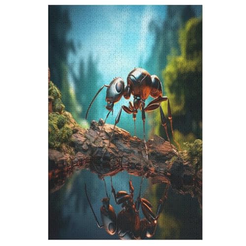 Ameise – Puzzle 1000 Teile, Holzpuzzle, Herausforderndes Geschicklichkeitsspiel Für Die Ganze Familie, Kinder Erwachsenenpuzzle Ab 12 Jahren （78×53cm） von AAPZY