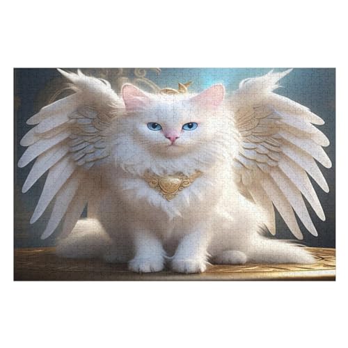 Animal Cute Katze 1000 Teile Premium-Puzzles Für Erwachsene Kinder- Holzpuzzles Spaß Und Lernspiele - Perfekte Puzzle-Geschenke （75×50cm） von AAPZY