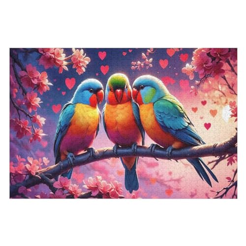Animal Papagei 1000 Teile Puzzle, Holzpuzzle, Puzzles Für Erwachsene Kinder, 1000 Teile Puzzle Für Jugendliche & Erwachsene Lernspiel Herausforderungsspielzeug （75×50cm） von AAPZY