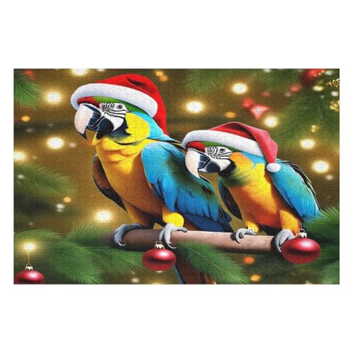 Animal Papagei Holzpuzzle 1000 Teile, Knobelspiele Für Erwachsene, Teenager, Puzzles Unmögliche - Kinder Puzzle Zimmer Deko （75×50cm） von AAPZY