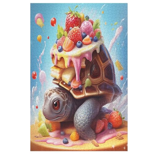 Animal Schildkröte Puzzles 1000 Teile Erwachsener Kniffel Spaß Für Die Ganze Familie - 1000 Puzzleteilige Motive, Holzpuzzle Kinder Erwachsene, Impossible Puzzle Schwer （78×53cm） von AAPZY