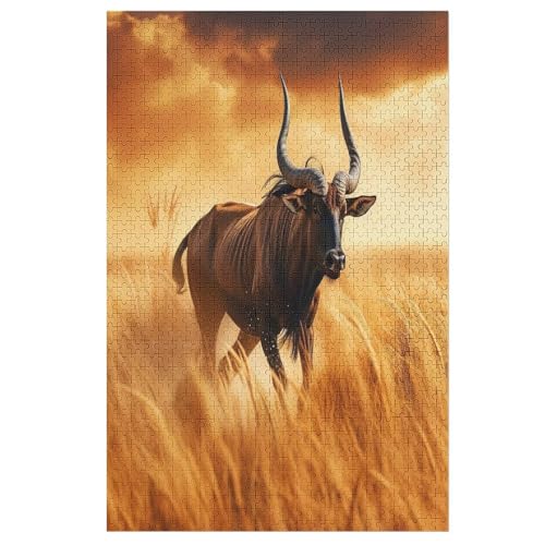 Antilope Puzzle 1000 Teile,Puzzles Für Erwachsene, Impossible Puzzle, Geschicklichkeitsspiel Für Die Ganze Familie, Puzzle Kinder,Holzpuzzle-Geschenk,Raumdekoration, （78×53cm） von AAPZY