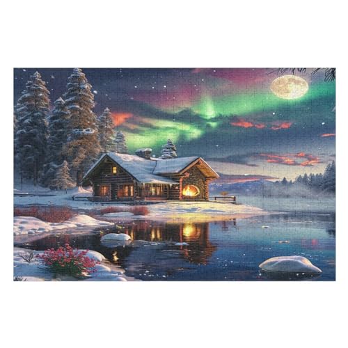 Aurora Lodge 1000 Teile Premium-Puzzles Für Erwachsene Kinder- Holzpuzzles Spaß Und Lernspiele - Perfekte Puzzle-Geschenke （75×50cm） von AAPZY