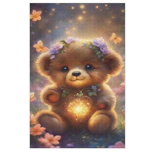 Bär – Puzzle 1000 Teile, Holzpuzzle, Herausforderndes Geschicklichkeitsspiel Für Die Ganze Familie, Kinder Erwachsenenpuzzle Ab 12 Jahren （78×53cm） von AAPZY