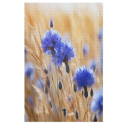 Blume Holzpuzzle 1000 Stück Puzzles Für Erwachsene Teenager Stress Abbauen Familien-Puzzlespiel Poster 1000-teiliges Puzzle Kinder Lernspiel Spielzeug Geschenk （78×53cm） von AAPZY