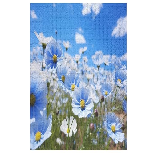 Blume Puzzle Für Erwachsene 1000 Teile Premium 100% Recyceltes Brett Zum Lernen, Lernspielzeug, Familienspiele Kinder Holzpuzzle （78×53cm） von AAPZY