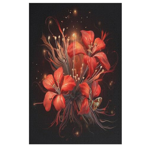 Blume Puzzles 1000 Teile Erwachsener Kniffel Spaß Für Die Ganze Familie - 1000 Puzzleteilige Motive, Holzpuzzle Kinder Erwachsene, Impossible Puzzle Schwer （78×53cm） von AAPZY