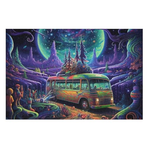 Busse Puzzles 1000 Teile Erwachsener Kniffel Spaß Für Die Ganze Familie - 1000 Puzzleteilige Motive, Holzpuzzle Kinder Erwachsene, Impossible Puzzle Schwer （75×50cm） von AAPZY