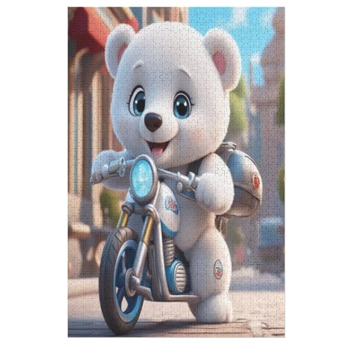 Cute Bär – Puzzle 1000 Teile, Holzpuzzle, Herausforderndes Geschicklichkeitsspiel Für Die Ganze Familie, Kinder Erwachsenenpuzzle Ab 12 Jahren （78×53cm） von AAPZY