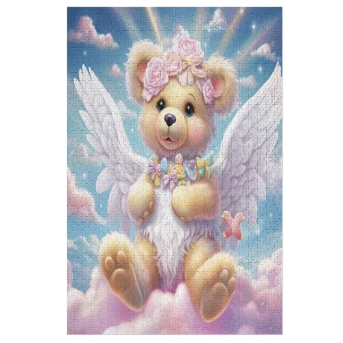 Cute Bär Puzzle 1000 Teile,Puzzles Für Erwachsene, Impossible Puzzle, Geschicklichkeitsspiel Für Die Ganze Familie, Puzzle Kinder,Holzpuzzle-Geschenk,Raumdekoration, （78×53cm） von AAPZY