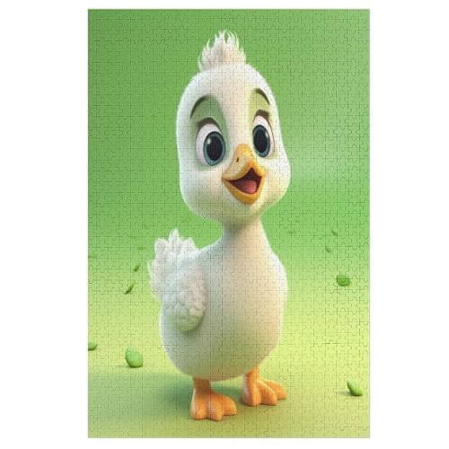 Cute Ente Holzpuzzle 1000 Stück Puzzles Für Erwachsene Teenager Stress Abbauen Familien-Puzzlespiel Poster 1000-teiliges Puzzle Kinder Lernspiel Spielzeug Geschenk （78×53cm） von AAPZY