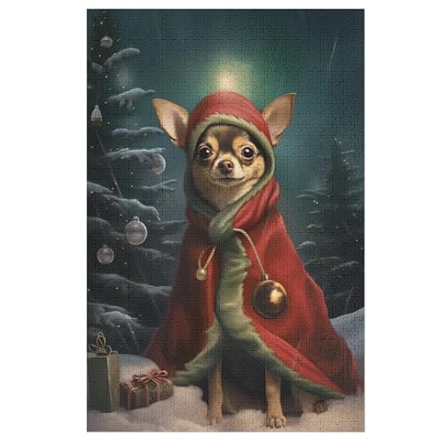 Cute Hund – Puzzle 1000 Teile, Holzpuzzle, Herausforderndes Geschicklichkeitsspiel Für Die Ganze Familie, Kinder Erwachsenenpuzzle Ab 12 Jahren （78×53cm） von AAPZY