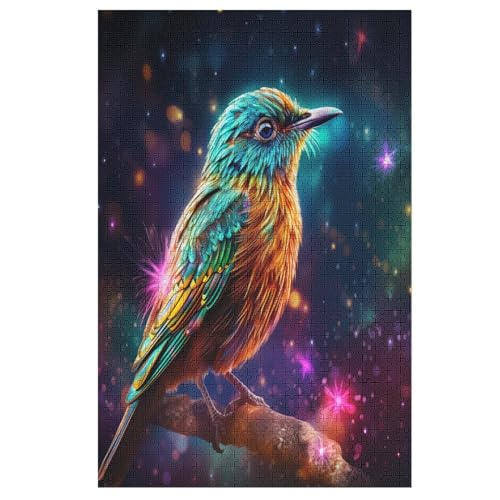 Cute Vogel -Puzzle, 1000 Teile,Holzpuzzle Für Erwachsene Kinder, Lustiges Spielzeug, Denkspiel, Spielzeug, Bildungsspiel, Herausforderung, Pädagogisch, （78×53cm） von AAPZY