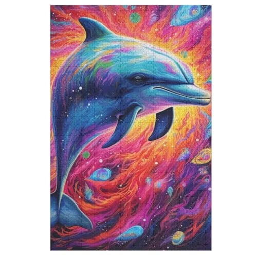 Delfin 1000 Teile Premium-Puzzles Für Erwachsene Kinder- Holzpuzzles Spaß Und Lernspiele - Perfekte Puzzle-Geschenke （78×53cm） von AAPZY